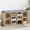 Banco zapatero madera de ingeniería roble Sonoma 102x32x50 cm 1