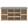Banco zapatero madera de ingeniería roble Sonoma 102x32x50 cm 5