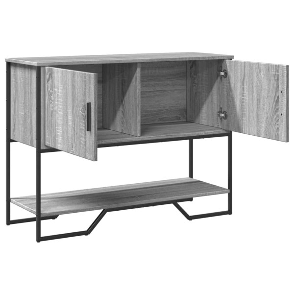 Mesa consola madera de ingeniería gris Sonoma 100x35x74.5 cm M 5