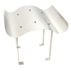 Sombrerete de chimenea de acero inoxidable plateado H