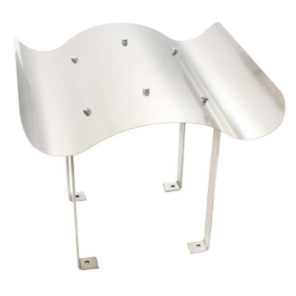 Sombrerete de chimenea de acero inoxidable plateado M 2