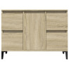 Armario de lavabo madera contrachapada roble Sonoma 80x33x60 cm 3