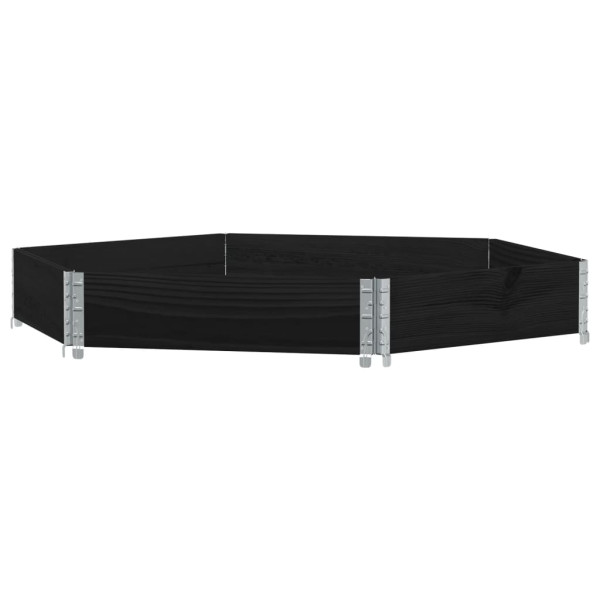 Arriate elevado hexagonal madera maciza pino negro 160x160 cm M 2