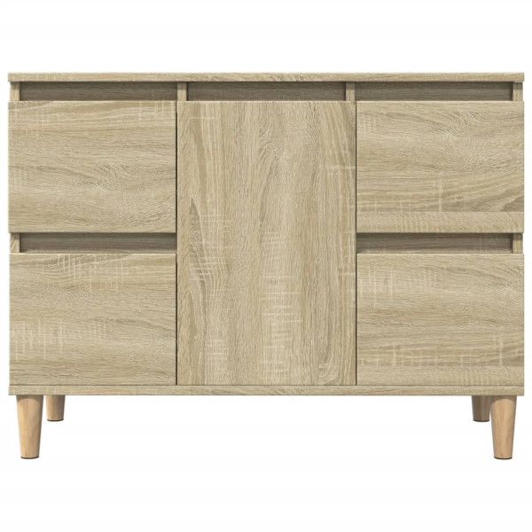 Armario de lavabo madera contrachapada roble Sonoma 80x33x60 cm M 5