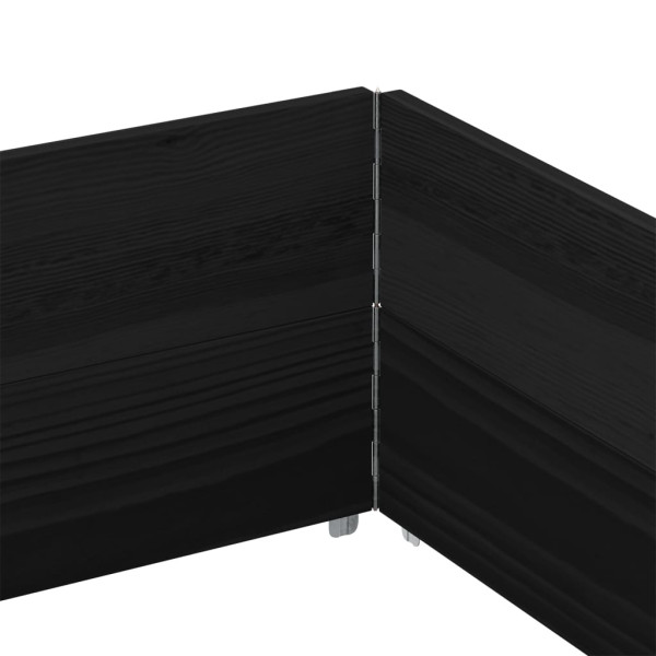 Collares de palets 2 uds madera maciza de pino negro 150x100 cm M 5