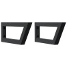 Suportes de prateleira p/ lavatório 2pcs aço trapezoidais preto 2