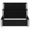 Canteiro elevado de 3 níveis 120x80 cm pinho maciço preto 4