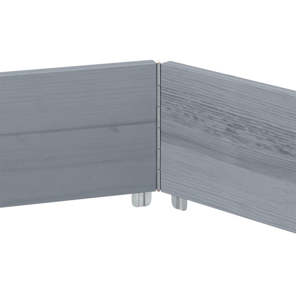 Arriate elevado hexagonal madera maciza de pino gris 160x160 cm M 5