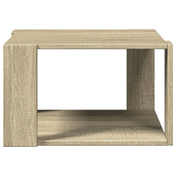 Mesa de centro madera ingeniería roble Sonoma 51.5x51.5x30 cm M 5