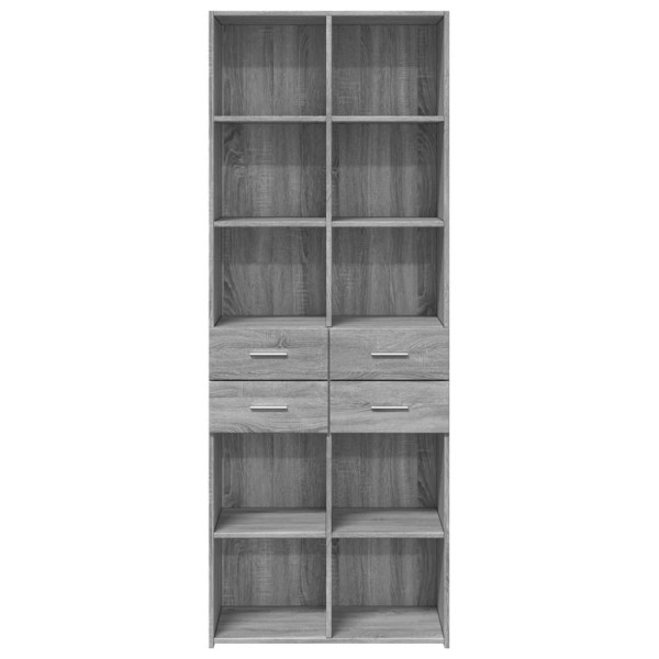 Aparador alto madera de ingeniería gris Sonoma 70x42.5x185 cm M 4