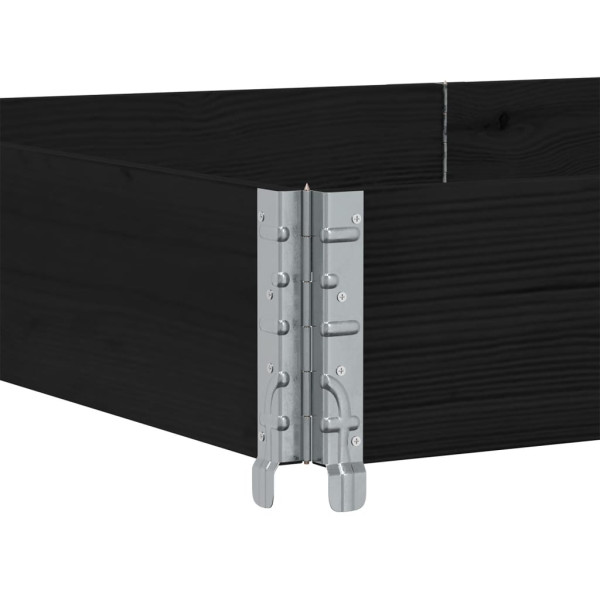 Colar para paletes 150x100 cm madeira de pinho maciça preto M 5