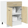 Mueble bajo cocina con cajón madera roble Sonoma 60x46x81.5 cm 4