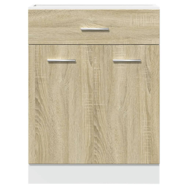 Mueble bajo cocina con cajón madera roble Sonoma 60x46x81.5 cm M 5