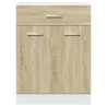 Mueble bajo cocina con cajón madera roble Sonoma 60x46x81.5 cm 5