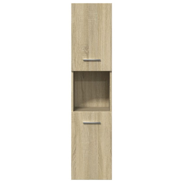 Armario de baño madera ingeniería roble Sonoma 30x30x130 cm M 5