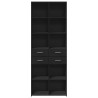 Aparador alto madera de ingeniería negro 70x42.5x185 cm 4