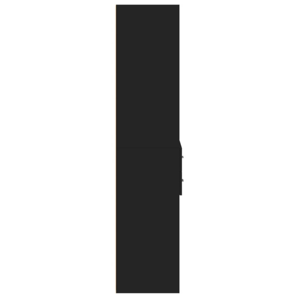 Aparador alto madera de ingeniería negro 70x42.5x185 cm M 5