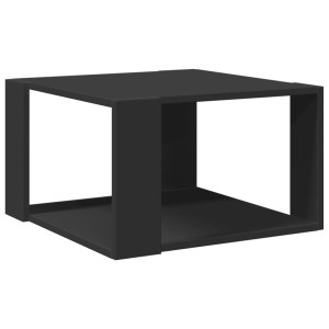 Mesa de centro madera de ingeniería negra 51.5x51.5x30 cm H