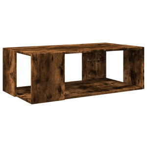 Mesa de centro madera de ingeniería roble ahumado 89.5x48x30 cm H
