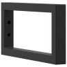 Soportes estante de lavabo 2 uds rectangular acero negro 4