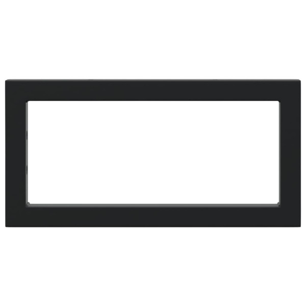 Suportes de prateleira p/ lavatório 2 pcs aço retangular preto M 5