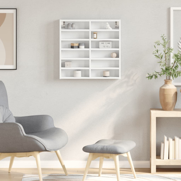 Vitrina de madera ingeniería blanca 60x8.5x58 cm M 3