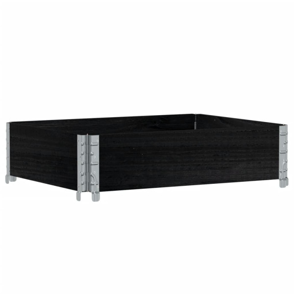 Collar de palet madera maciza de pino negro 80x60 cm M 2