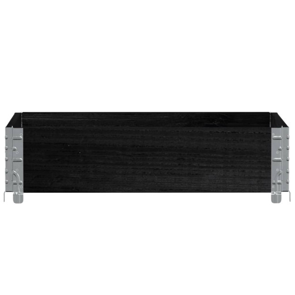 Colar para paletes 80x60 cm madeira de pinho maciça preto M 3