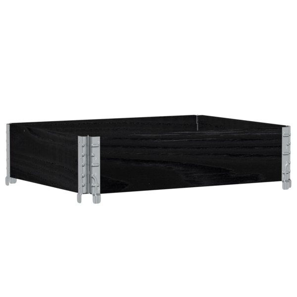 Collar de palet madera maciza de pino negro 80x60 cm M 5