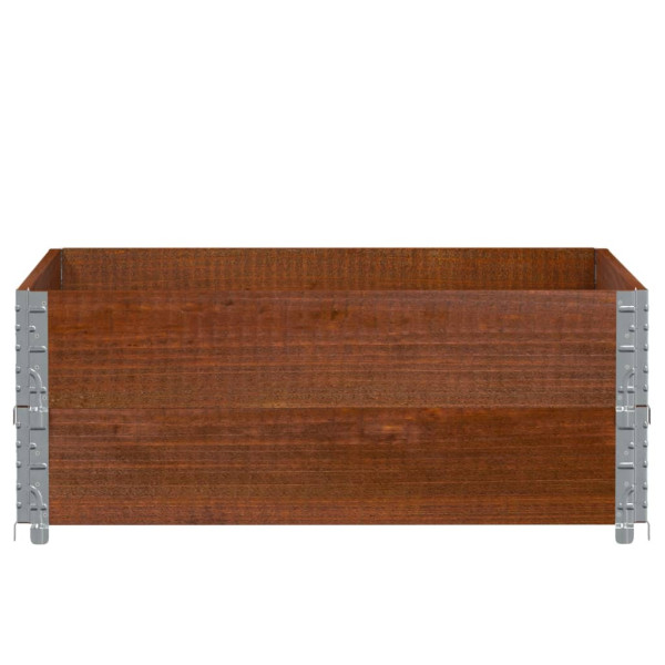 Colares para paletes 2 peças madeira maciça de pinho castanho 100x100 cm M 3