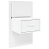 Mesita de noche de pared con luces LED blanco 3