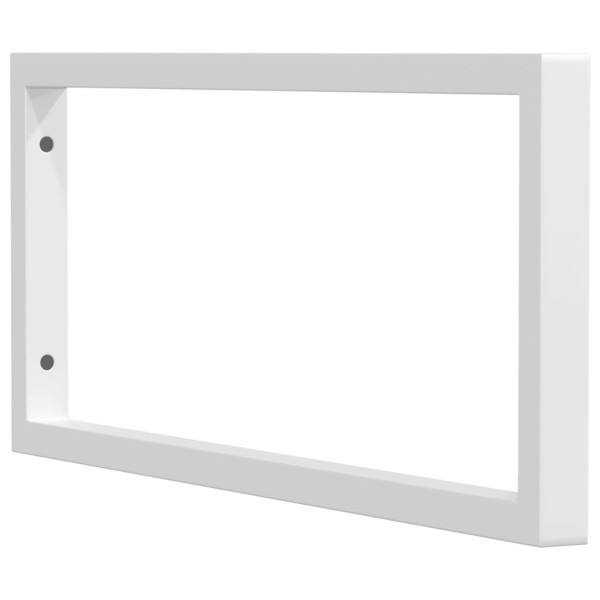Soportes estante de lavabo 2uds tejado rectangular acero blanco M 4