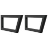 Suportes de prateleira p/ lavatório 2pcs aço trapezoidais preto 2