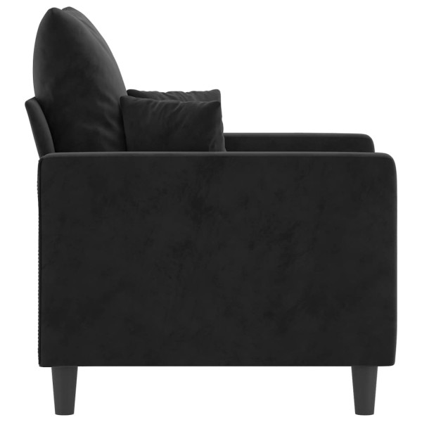 Sillón de terciopelo negro 60 cm M 4
