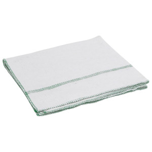 Panos de Limpeza 5 pcs 50x60 cm branco com riscas verdes H