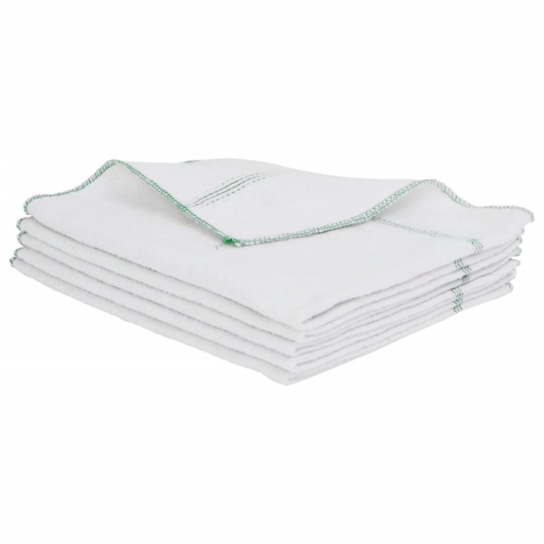 Bayetas 5 uds blancas con rayas verdes 50x60 cm M 3
