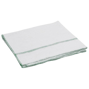 Panos de Limpeza 50 pcs 50x60 cm branco com riscas verdes H