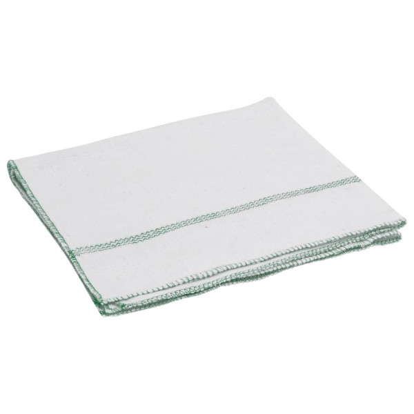 Panos de Limpeza 50 pcs 50x60 cm branco com riscas verdes M 2