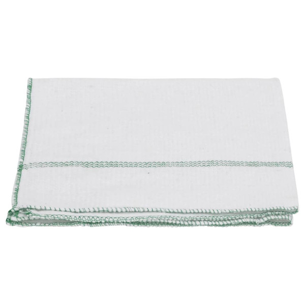 Bayetas 50 uds blancas con rayas verdes 50x60 cm M 4