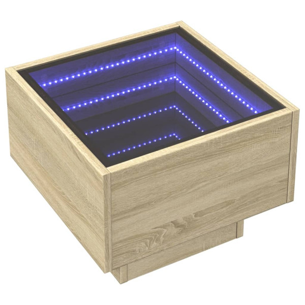 Mesa de cabeceira c/ LED Infinity 40x40x30 cm carvalho sonoma M 3