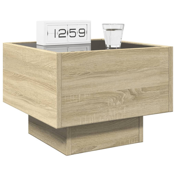 Mesa de cabeceira c/ LED Infinity 40x40x30 cm carvalho sonoma M 5