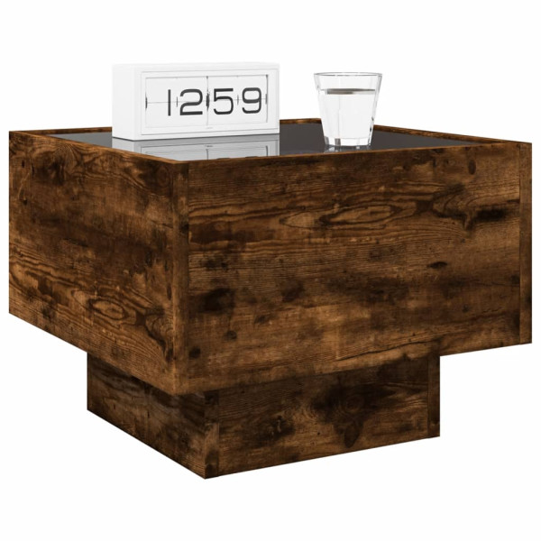 Mesa de cabeceira c/ LED Infinity 40x40x30 cm carvalho fumado M 5