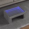 Mesa de centro luzes LED Infinity 70x50x30 cm cinzento sonoma 1