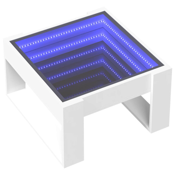 Mesa de centro luzes LED Infinity 50x53x30 cm branco M 3