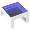 Mesa de centro luzes LED Infinity 50x53x30 cm branco 3