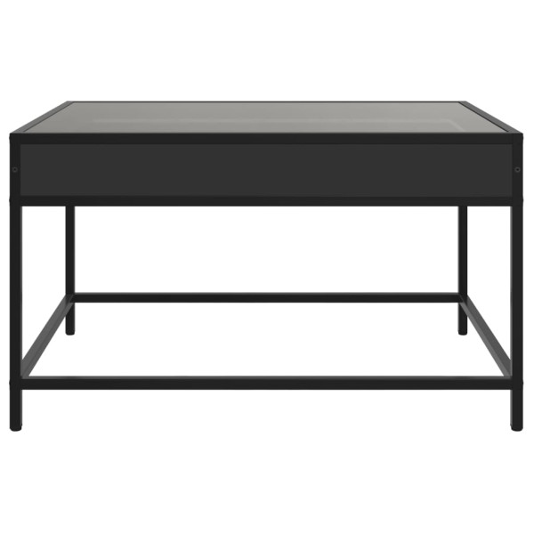 Mesa de centro luzes LED Infinity 70x50x41 cm preto M 5