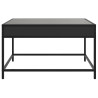 Mesa de centro luzes LED Infinity 70x50x41 cm preto 5