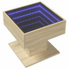 Mesa de centro y LED madera ingeniería roble Sonoma 50x50x45 cm 3