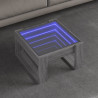 Mesa de centro luzes LED Infinity 50x53x30 cm cinzento sonoma 1