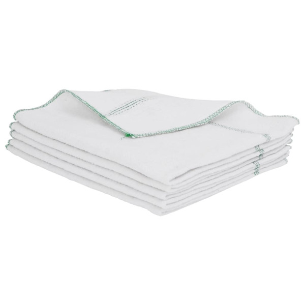 Bayetas 10 uds blancas con rayas verdes 50x60 cm M 3